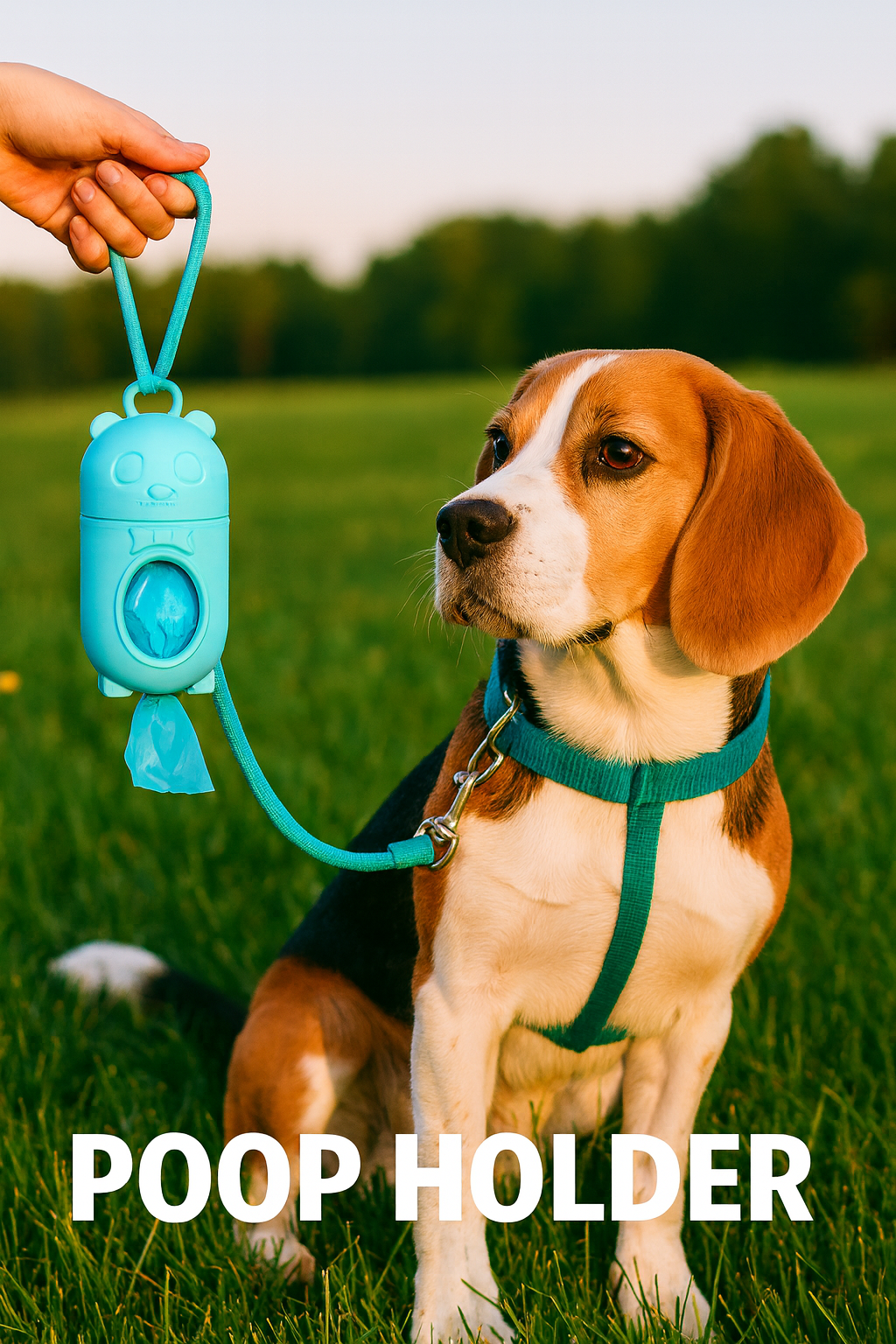 Dog Poop Bag and Holder, 2 in 1